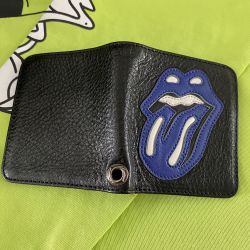  Folding Black Leather Mens Small Wallet 