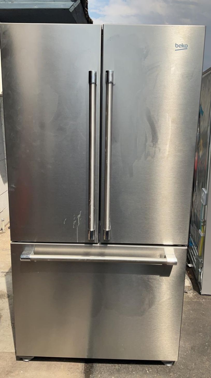 Beko 3-Door Silver Refrigerator