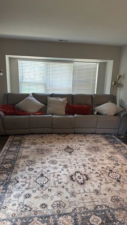 Couch with throw pillows