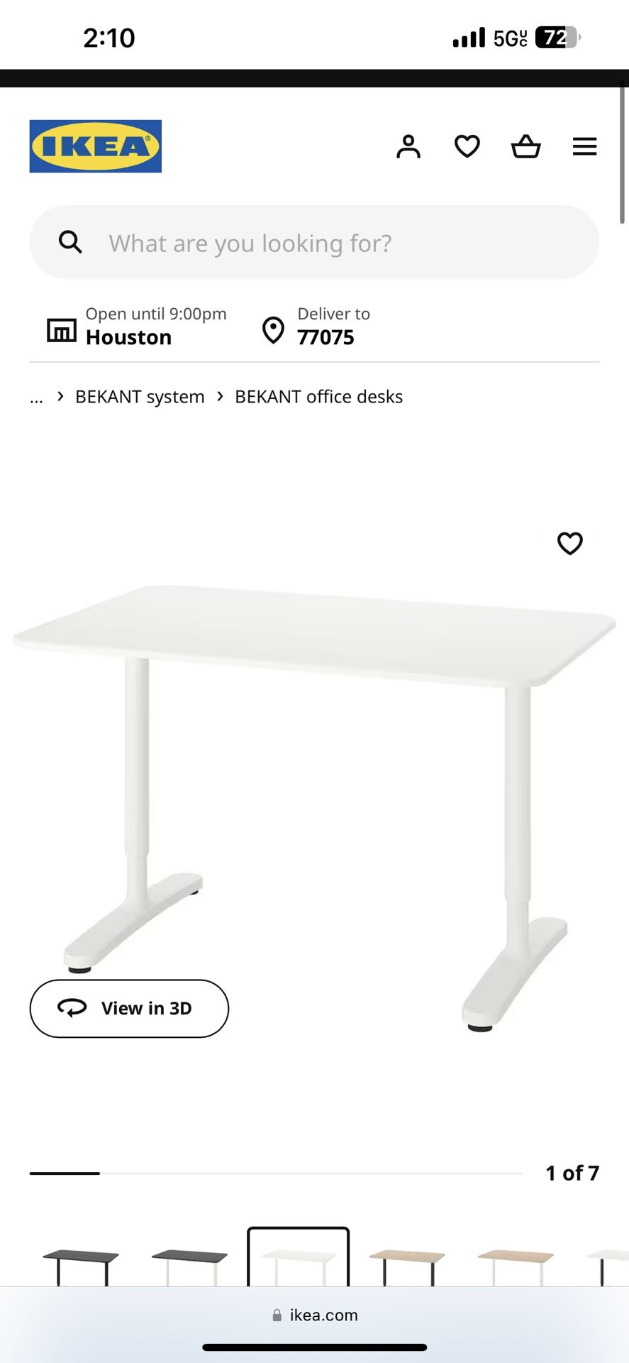 White Desk BEKANT (IKEA)