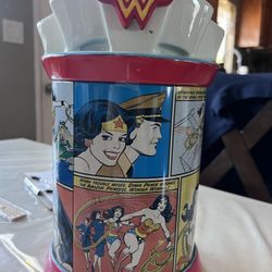 Vintage Wonder Woman Ceramic Cookie Jar