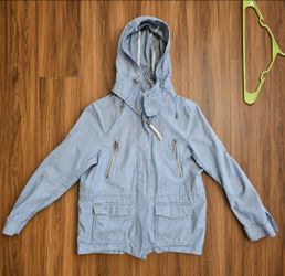 Women's Hooded Utility Jacket – Medium – Chambray Blue