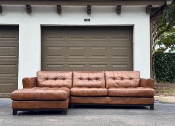 🛋️ Couch/Sofa Sectional - Leather - Camel - Delivery Available 🚛