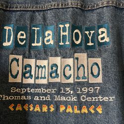 De La Hoya vs Camacho September 1997 denim jacket size XL