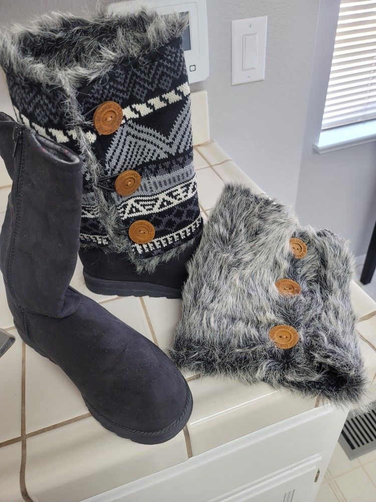 Muk Luks Boots With Reversible Boot Sock