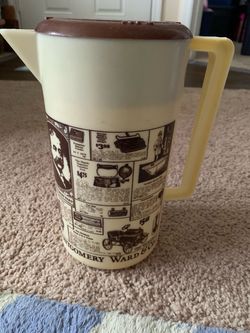 Montgomery Ward & Co. Vintage Plastic Pitcher with Lid