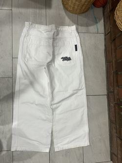 White Block solos jeans