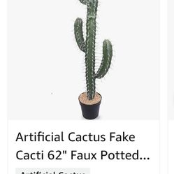 Huisezing Artificial Cactus Fake Cacti 62" Faux Potted Cactus Plants for Home Store Office Decoration