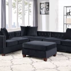 Sectional Sofa + Ottoman