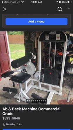 Ab & Back Machine Gym Quality 