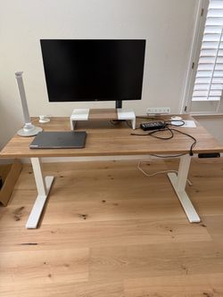 58” Fully Standing Desk with Accessories