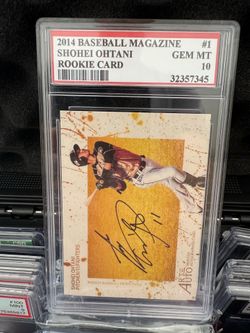 2014 Bbm - Art of Auto Printed Autograph Shohei Ohtani #WB1 Weekly Baseball
