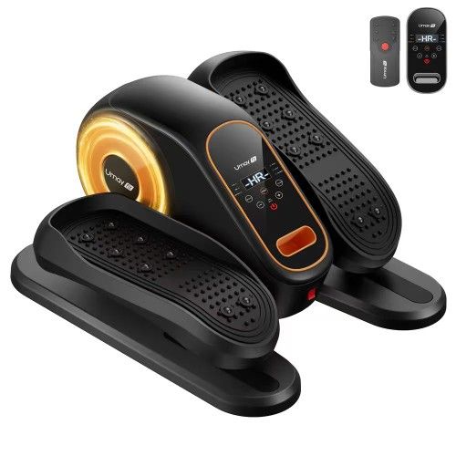 Under Desk Elliptical Machine, Electric Leg Exerciser for Seniors, Quiet & Portable Electric Seated Eclipse Exercise Training Machine with Remote, 12