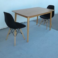 Dining Table With Two Chairs  47 W X 29 D X 29 H Inches 
