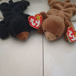 Ty  Beanie Babies Blackie & Cubbie 1993 ERRORS