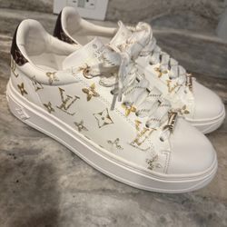 Louis Vuitton  Time Out Sneakers 'White with Gold