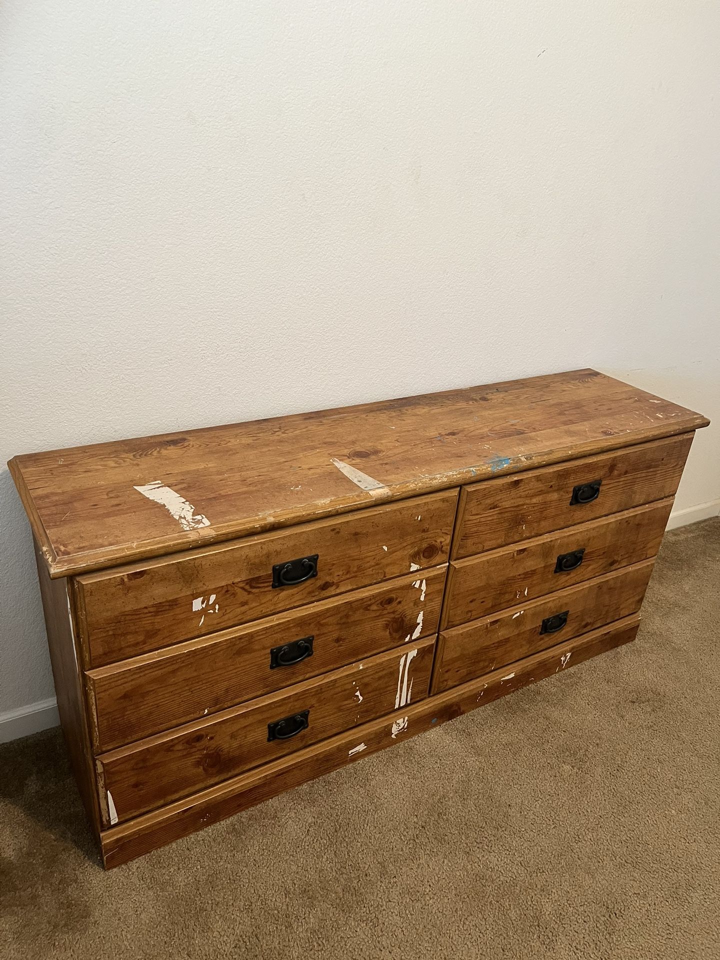 Wood Dresser With Mirror