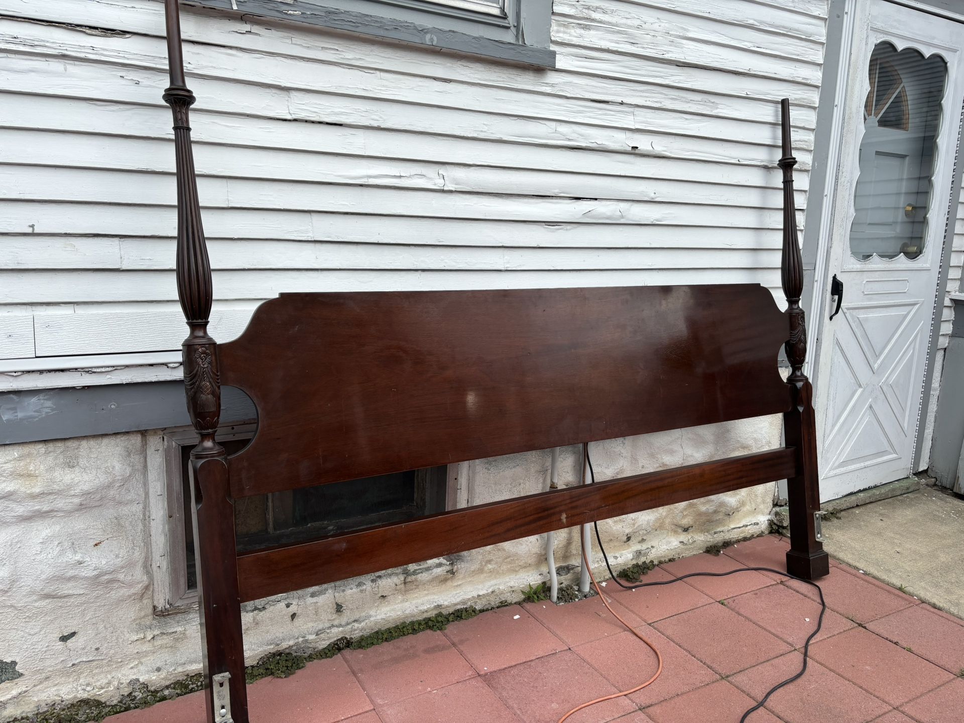 Solid Wood PA House Style Headboard, Nightstand & Mirror