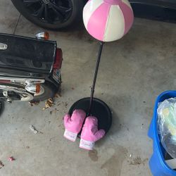 Kids Weighted Boxing Bag And Gloves