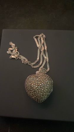 Heart silver chain