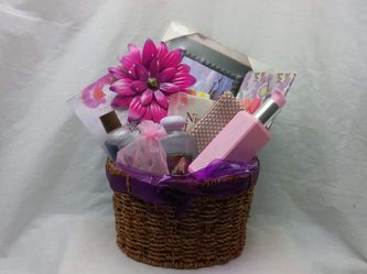 PURPLE ROUND BASKET
