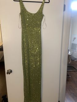 High Slit Sequin Dress
