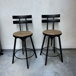 Bar Stools W/ Back Rest 