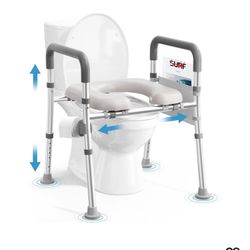 Toilet Seat Riser for Seniors, Raised Toilet Seat with Handles