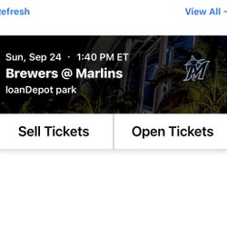 Marlins Tickets 4 For $50