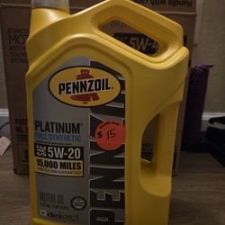 3 5qt Pennzoil 5w-20 Platinum Full Synthetic 