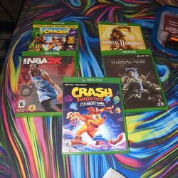 Crash Bandicoot3,Nba2k15,Crash Bandicoot 4,Shadow Of War, Mortal Kombat 2