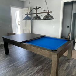 Dining Pool Table Package With Benches 