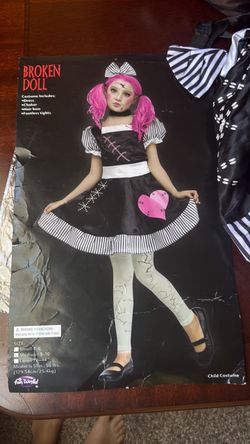 Halloween costume- Child Broken Doll Costume size M