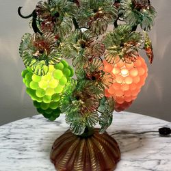 Vintage Murano Glass Grape Lamp