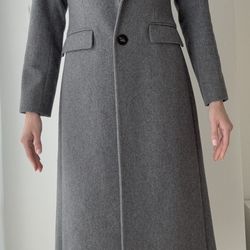 Massimo Dutti Long Wool Coat