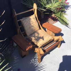 Custom Bent Lounge Chair With End Tables 