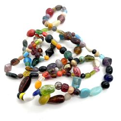 27” Strand Of Fancy Glass Beads