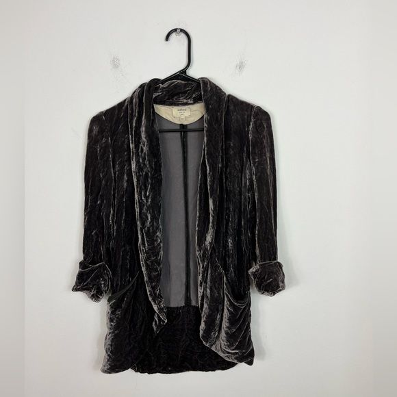 Wilfred Crushed Velvet Open Front Blazer Sz 0