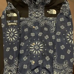 Navy Bandana Northface Supreme Collab 