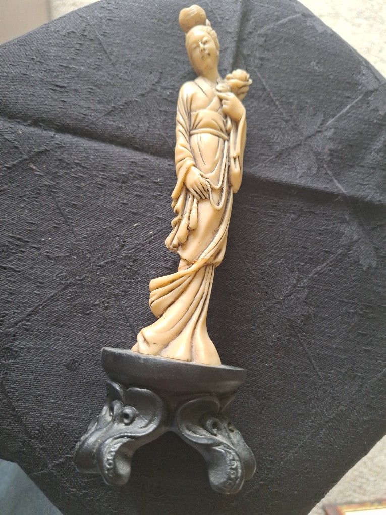 Asian Style Carved Female Figurine 