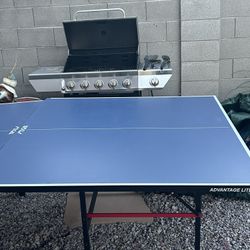 Foldable Ping Pong Table  Very Good Cond  Barely Used  8 Sets Of Paddles And Balls 