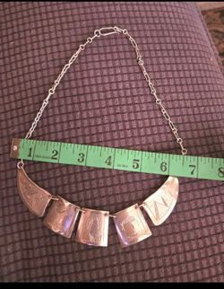 Antique Revival Egyptian Sterling Silver Necklace made in Egypt Culver City area