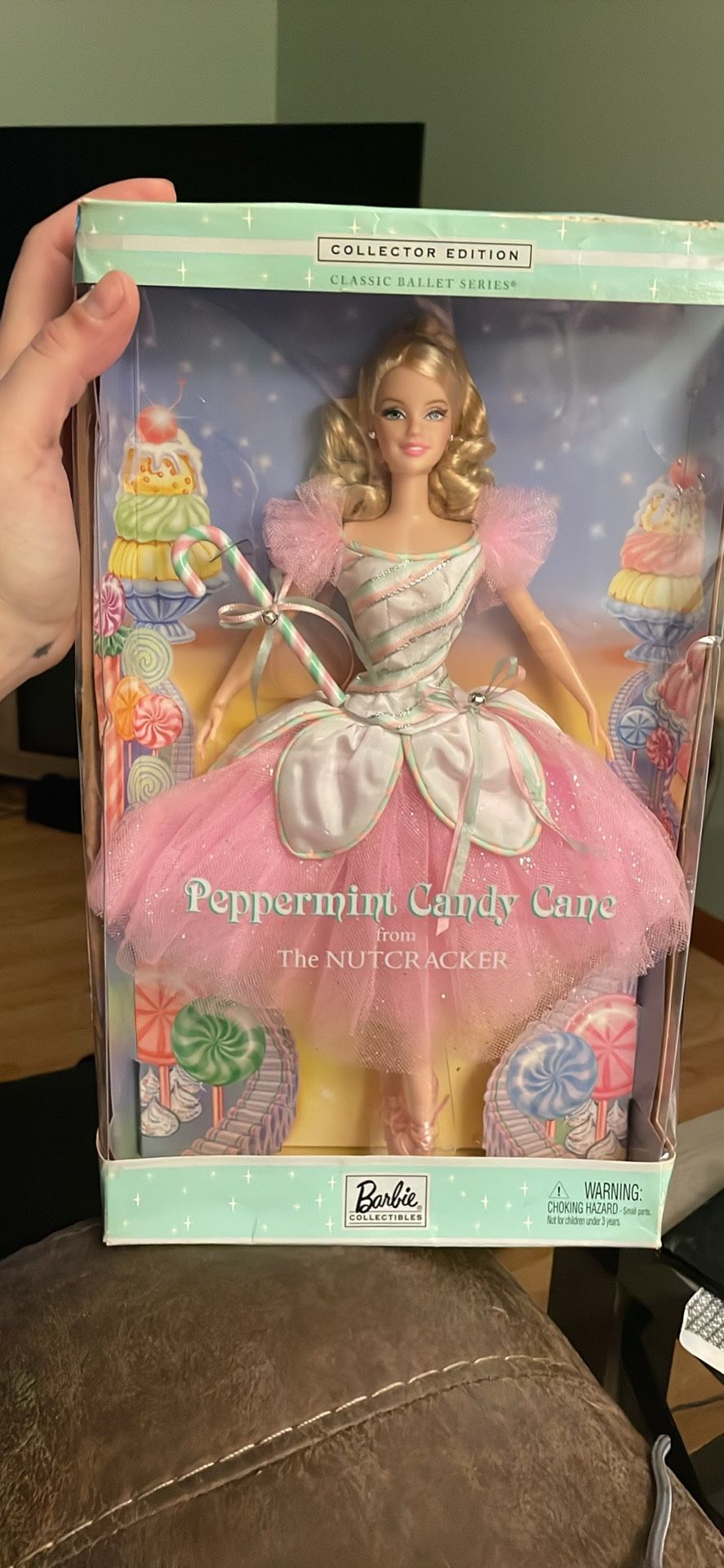 BARBIE PEPPERMINT CANDY CANE COLLECTOR IN BOX