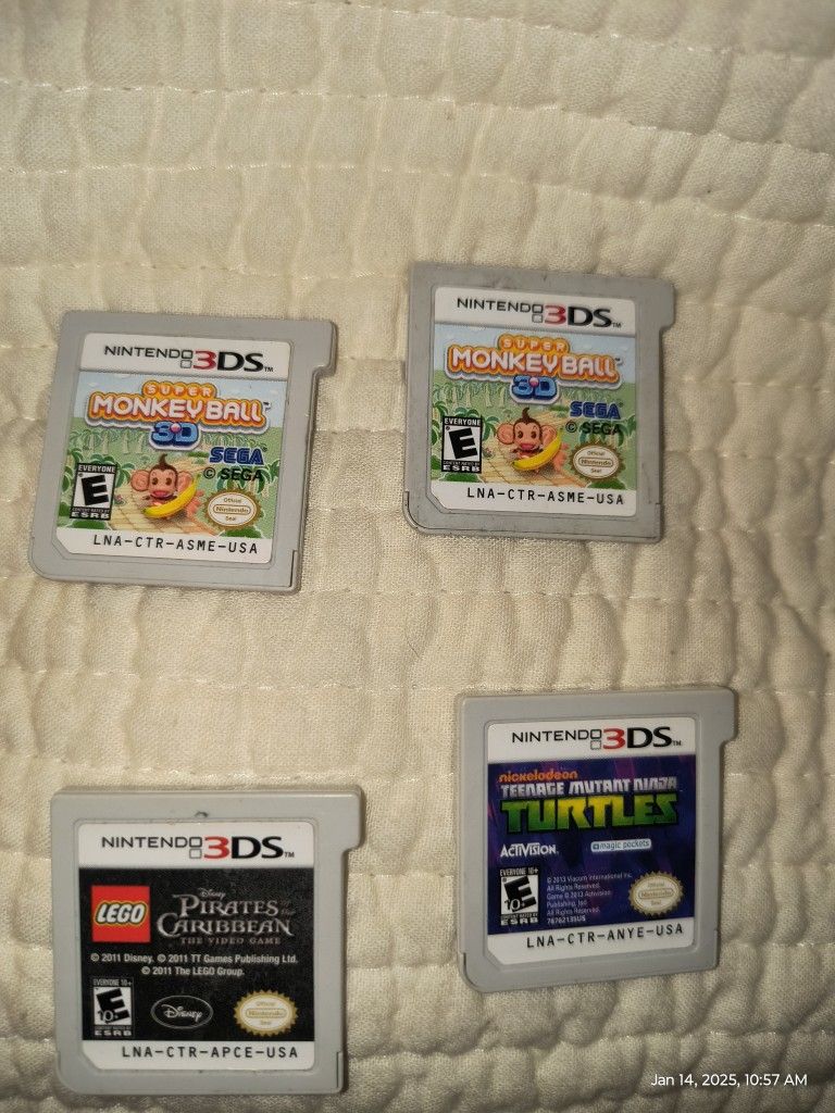 NINTENDO XL 3DS GAMES