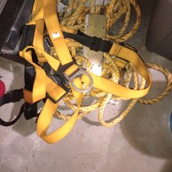 Safety Harness Anchor And 50 Ft Rope
