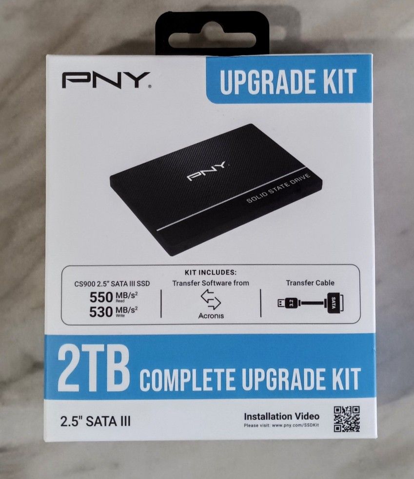 PNY 2TB CS900 2.5” SATA-III SSD Complete Upgrade Kit (Brand New)