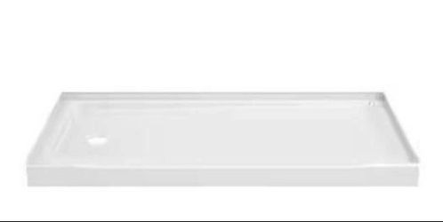 Delta Classic 500 60 in. L x 30 in. W Alcove Shower Pan Base Left Drain