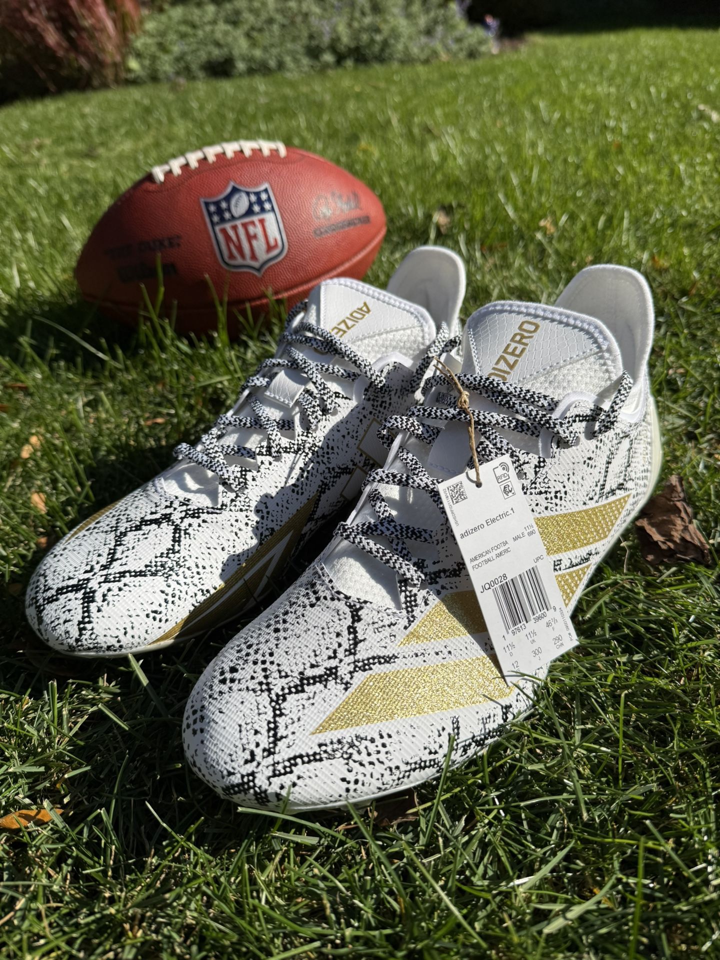 Adidas Adizero Electric White/Gold JQ0028 Size 12 New without box