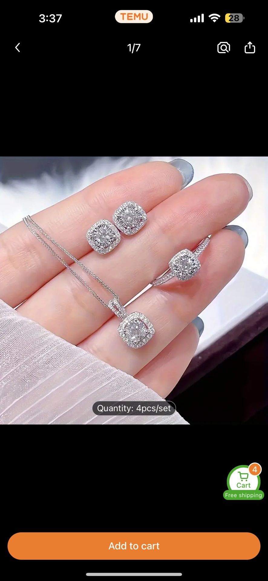 With Ring Necklace Set