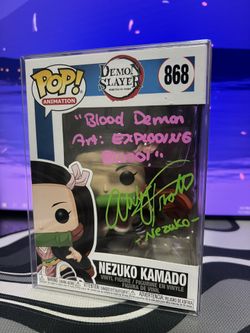 signed nezuko funko pop 